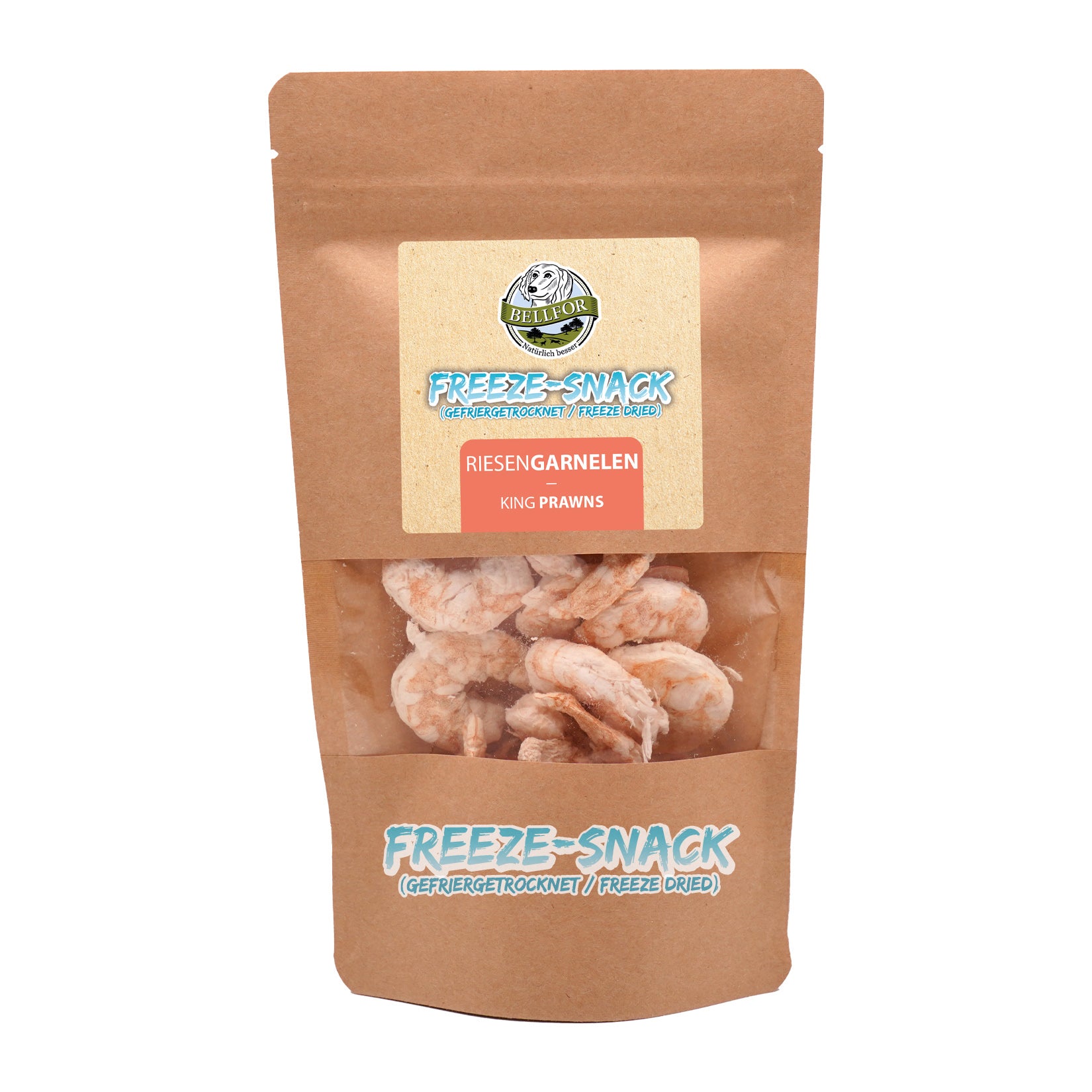 Freeze-Snack für Hunde - Riesengarnelen (gefriergetrocknet) - 35g.