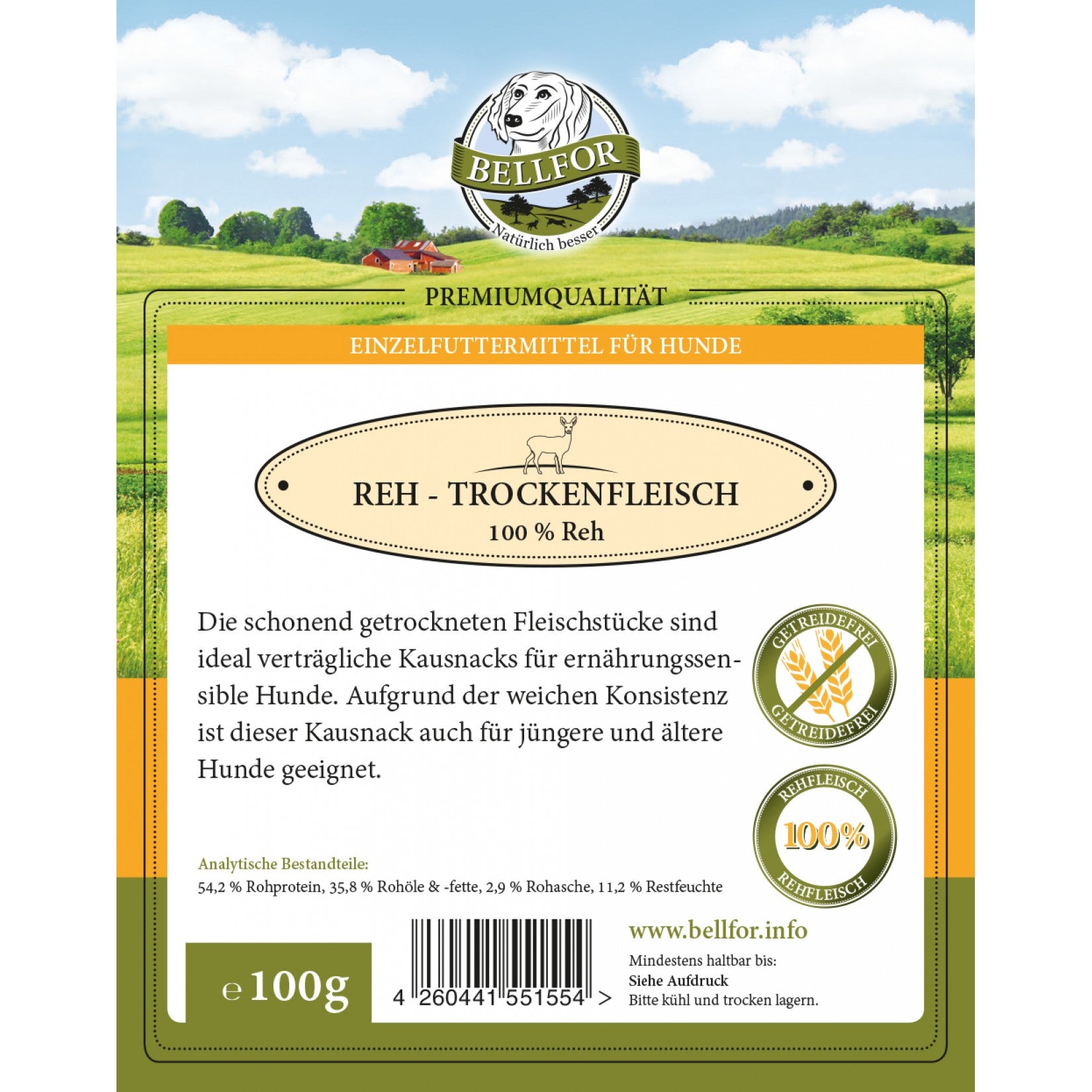 Reh Trockenfleisch - 100g.
