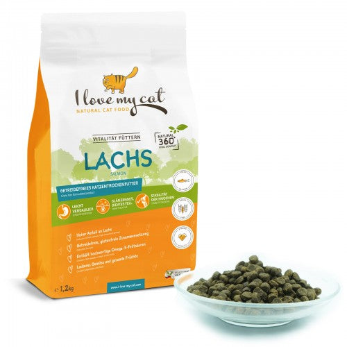 Getreidefreies Katzenfutter mit Lachs - 1,2 kg.